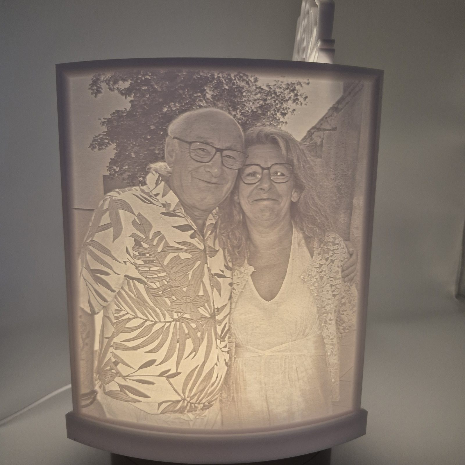 Lithophanie cadre — portrait de famille